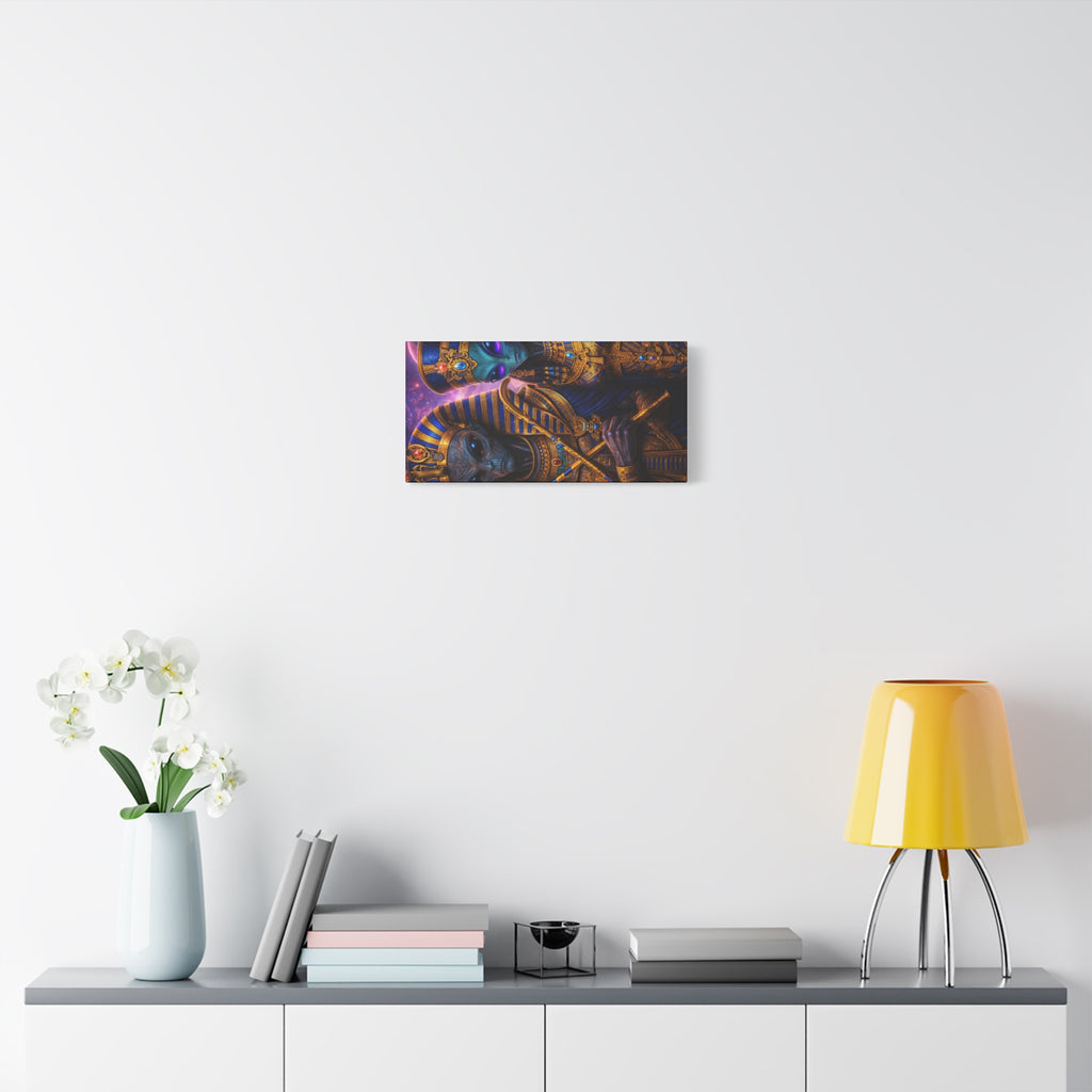 Alien Pharaoh Canvas Art - Matte Stretched Wall Decor