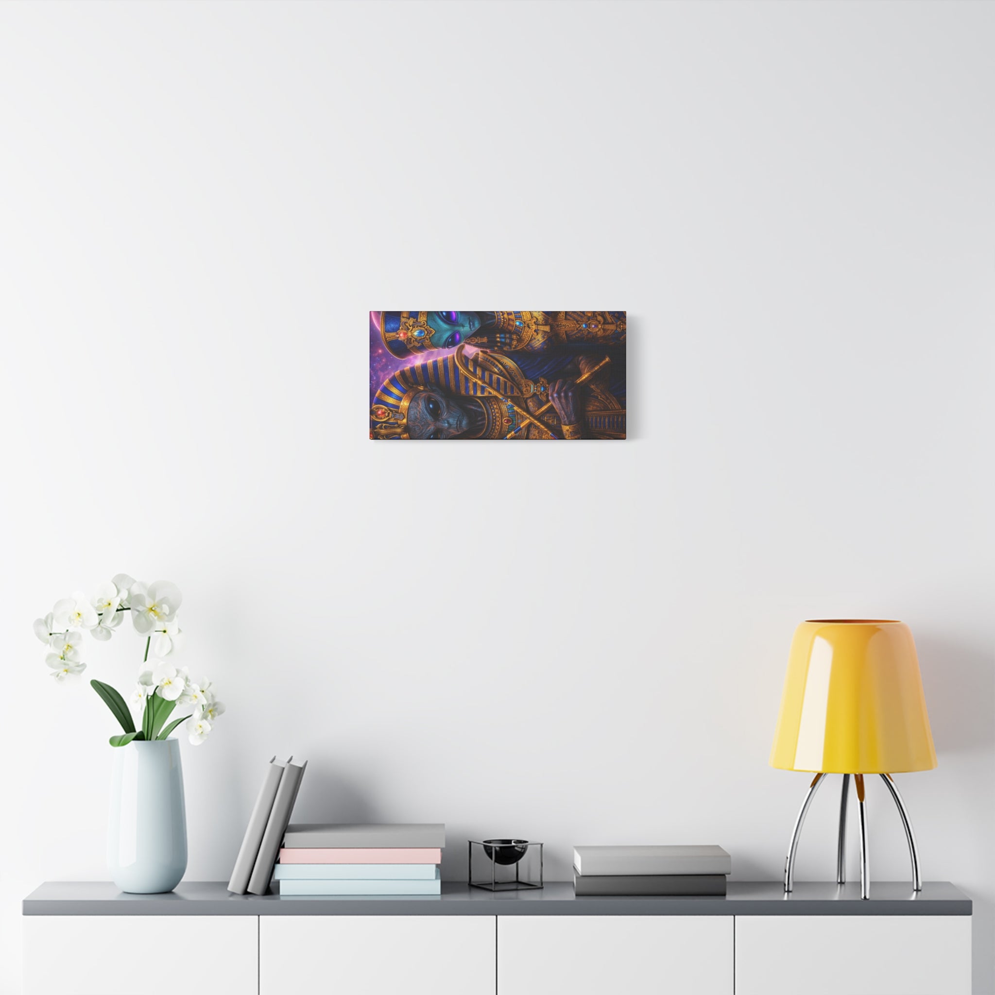 Alien Pharaoh Canvas Art - Matte Stretched Wall Decor