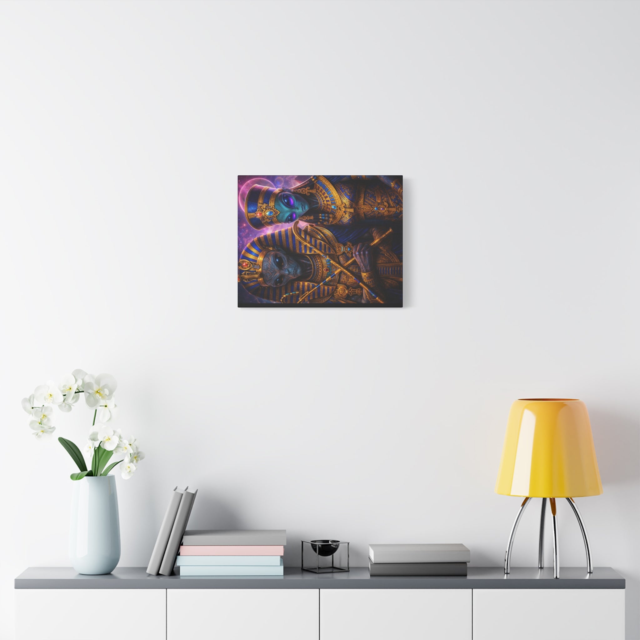 Alien Pharaoh Canvas Art - Matte Stretched Wall Decor