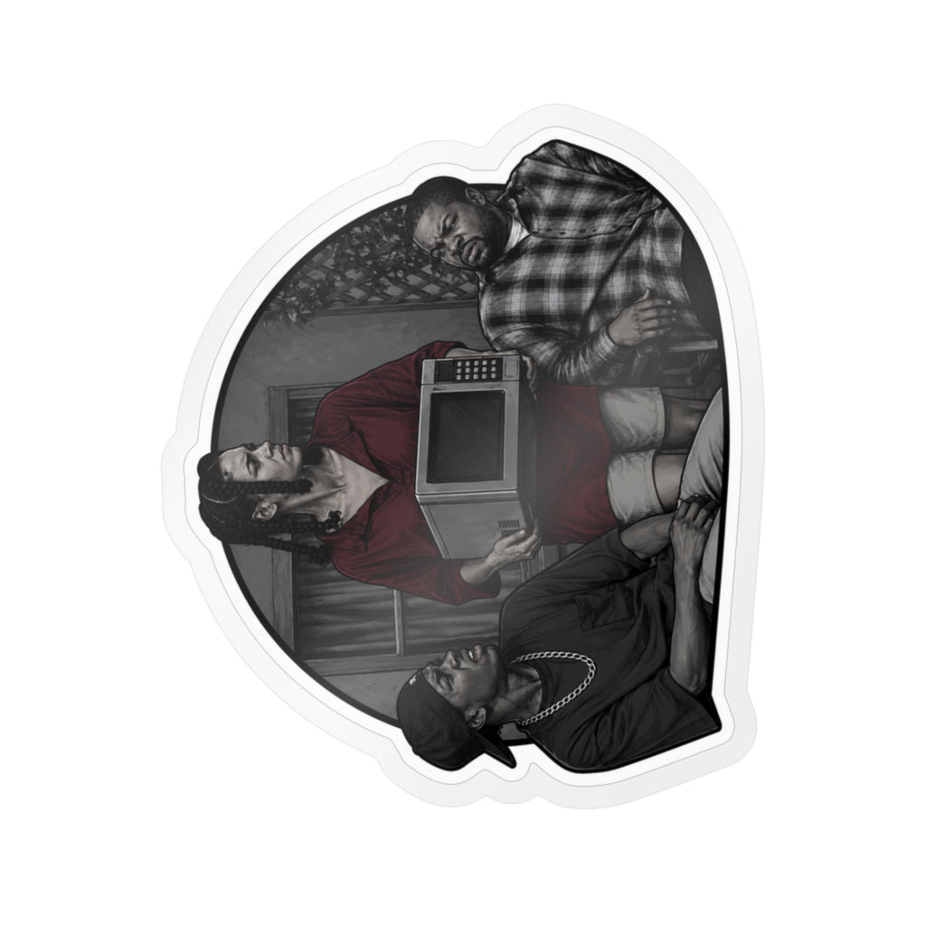 Friday collection Vinyl Sticker — Vintage TV Trio Kiss-Cut Decal