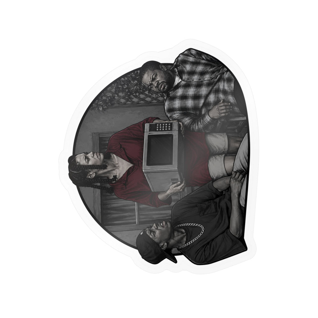 Friday collection Vinyl Sticker — Vintage TV Trio Kiss-Cut Decal
