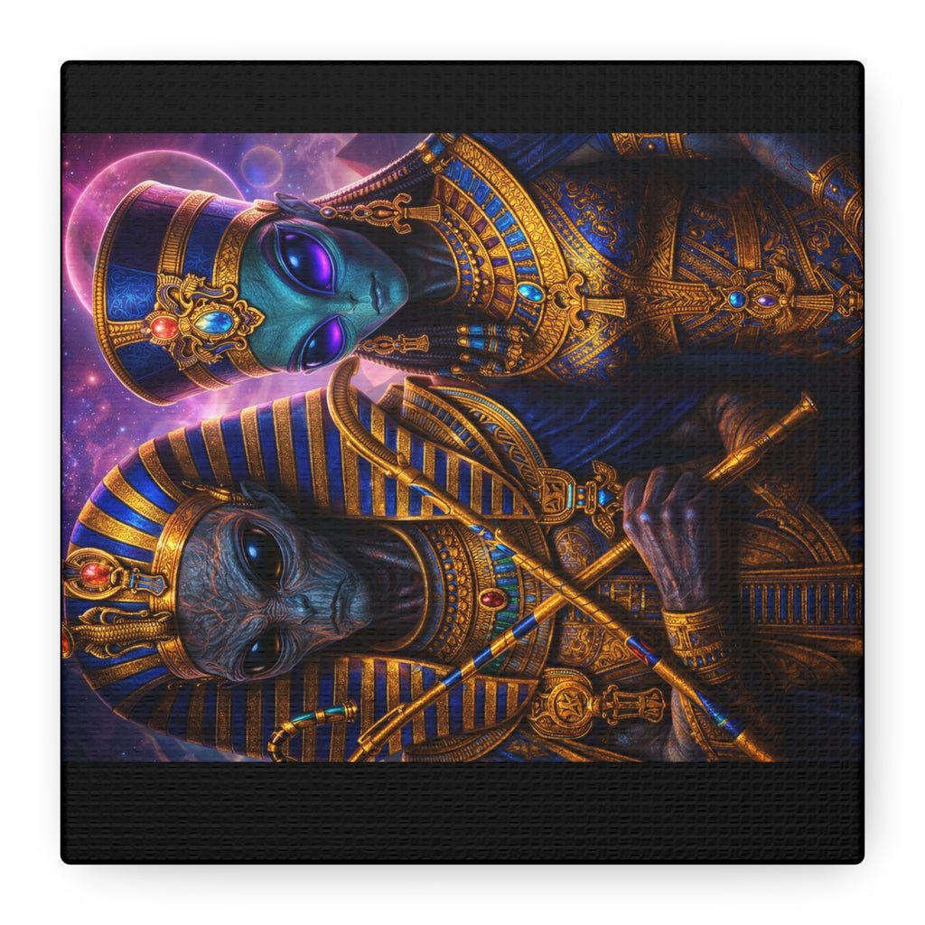 Alien Pharaoh Canvas Art - Matte Stretched Wall Decor