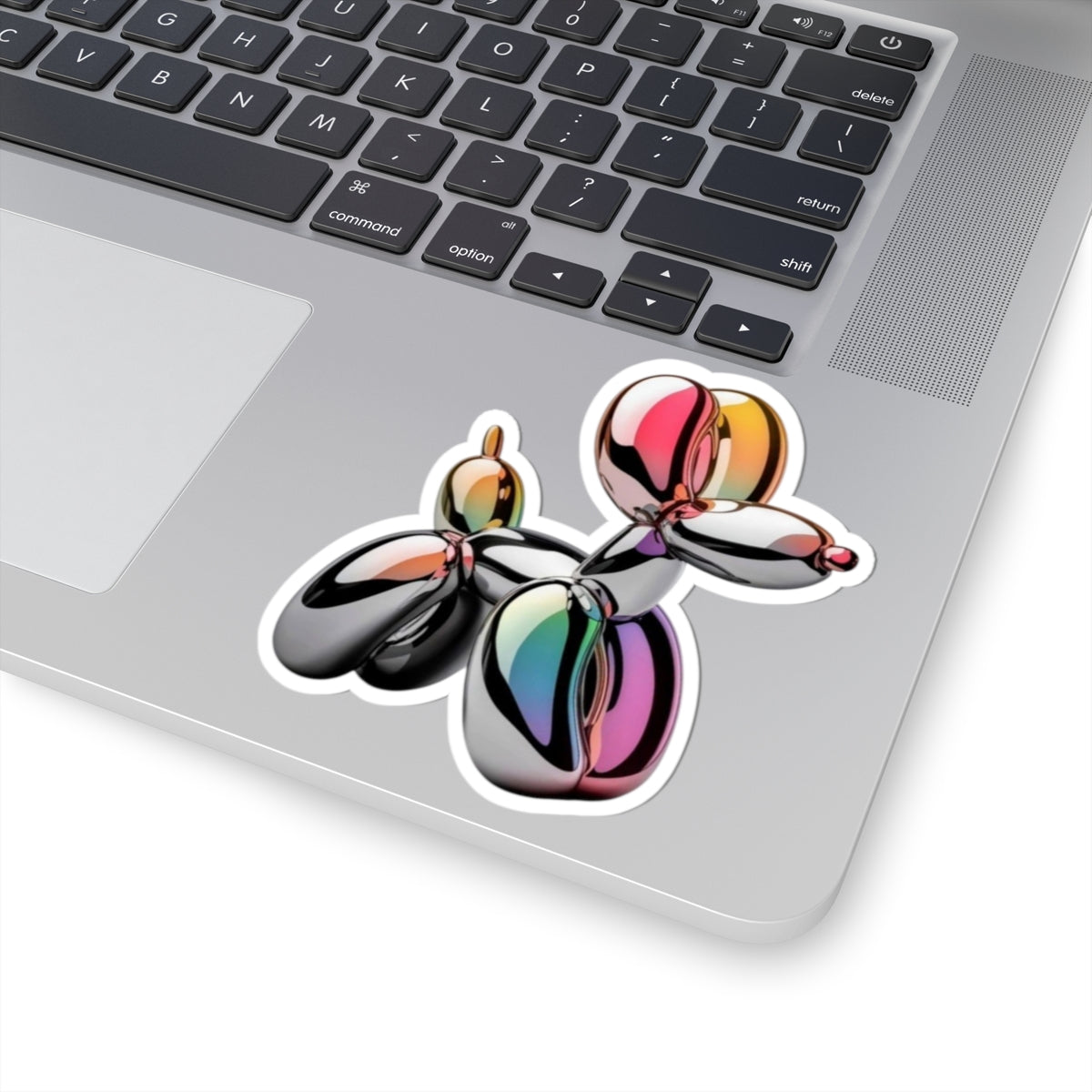 Balloon Dog Sticker — Iridescent Metallic Kiss-Cut Vinyl Decal