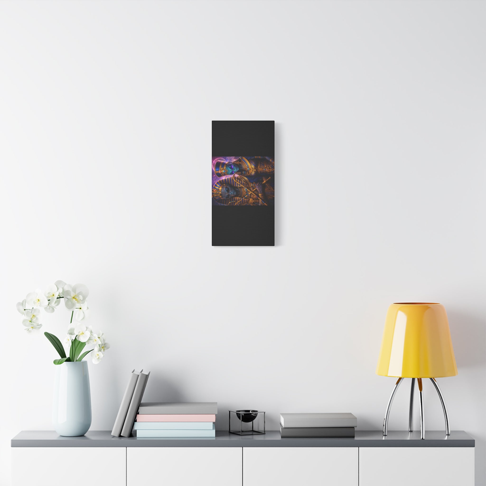 Alien Pharaoh Canvas Art - Matte Stretched Wall Decor