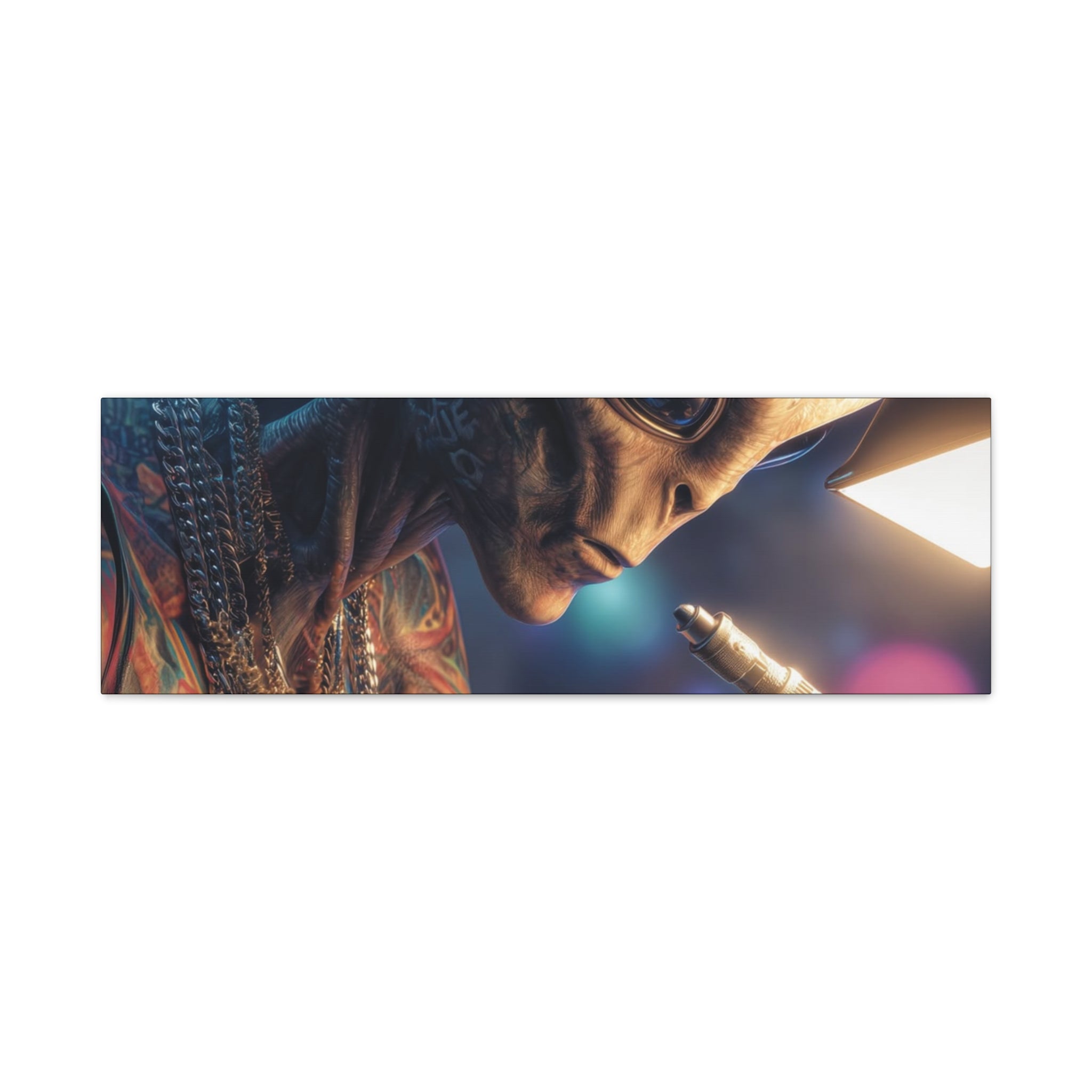 Alien Tattoo Artist Canvas Print — Matte Stretched Wall Art