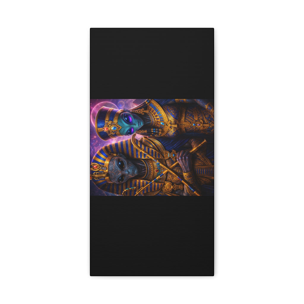 Alien Pharaoh Canvas Art - Matte Stretched Wall Decor
