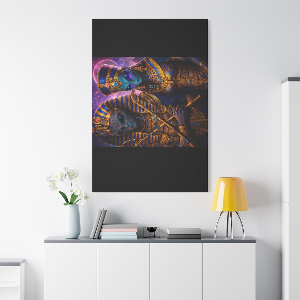 Alien Pharaoh Canvas Art - Matte Stretched Wall Decor