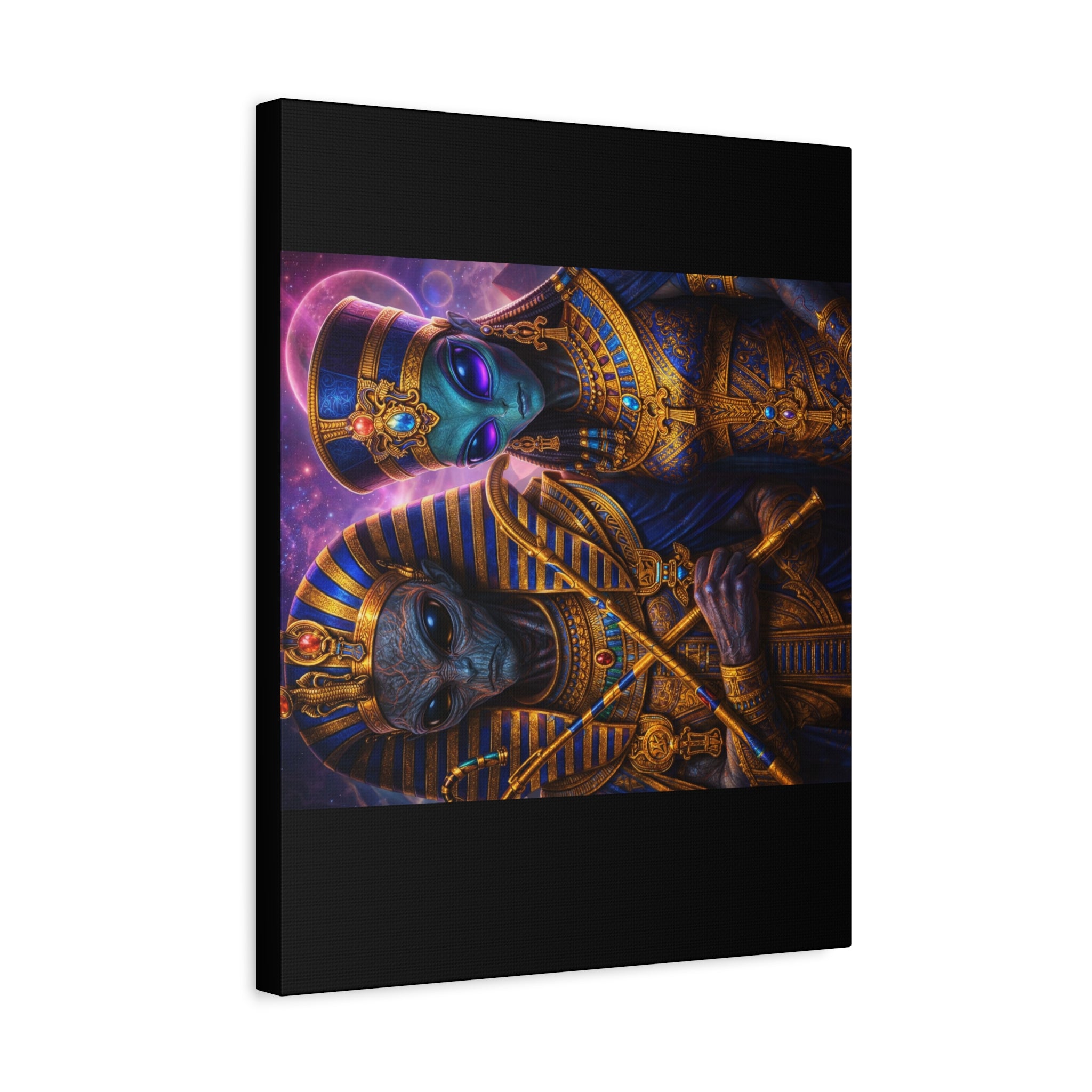 Alien Pharaoh Canvas Art - Matte Stretched Wall Decor