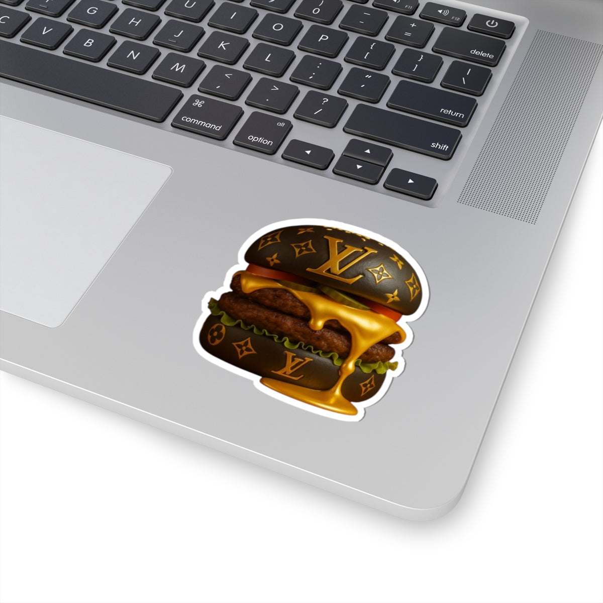 Luxury Burger Sticker — Designer-Inspired Kiss-Cut Decal