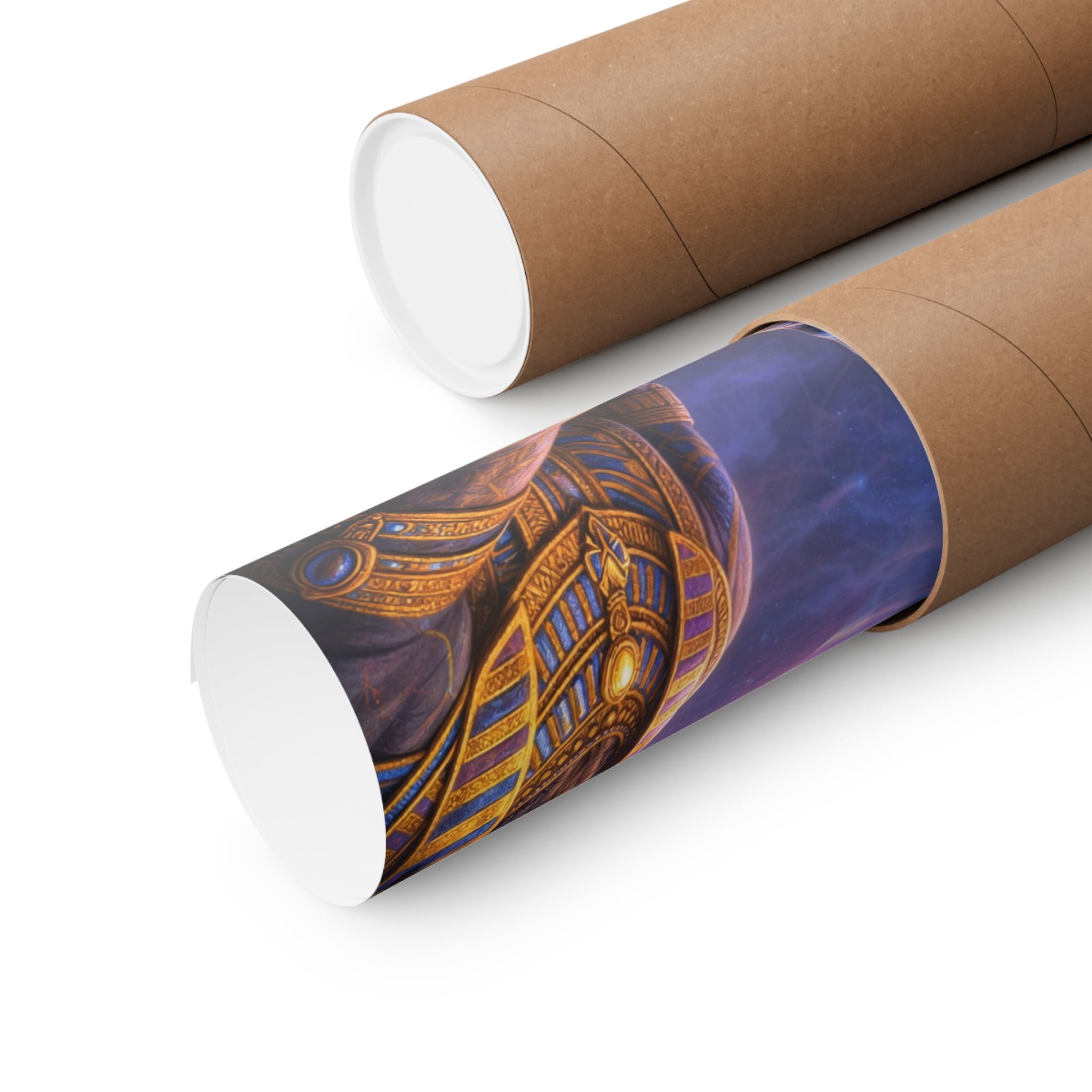 Ancient Egyptian Gods Art Poster — Anubis & Horus Matte Vertical Print