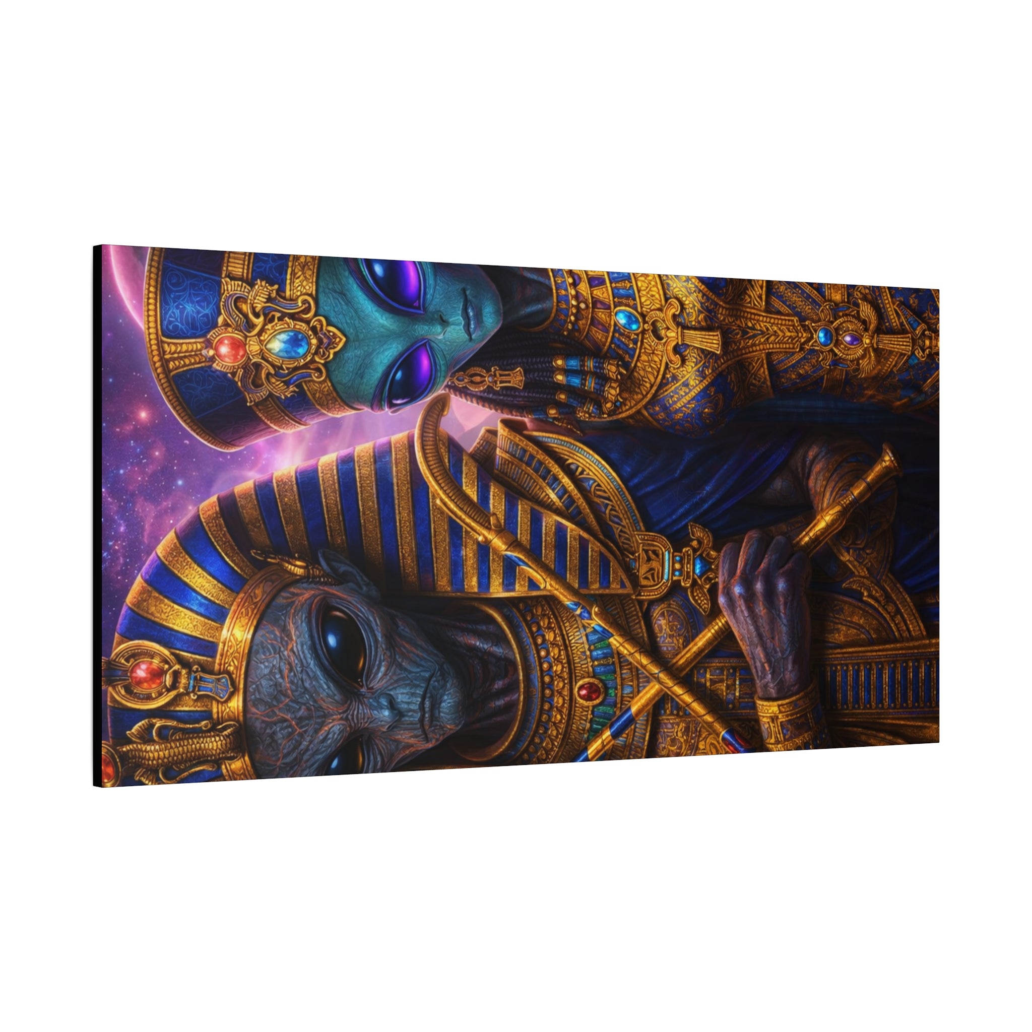 Alien Pharaoh Canvas Art - Matte Stretched Wall Decor