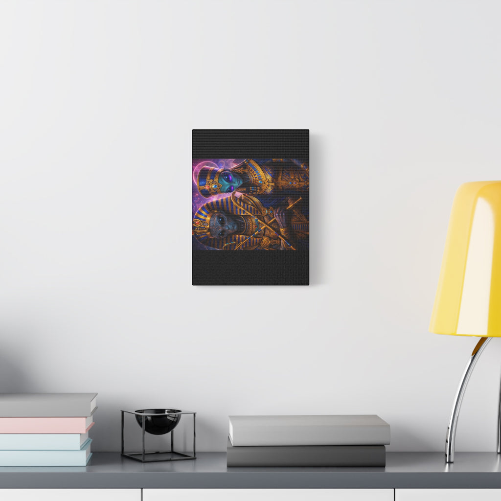 Alien Pharaoh Canvas Art - Matte Stretched Wall Decor