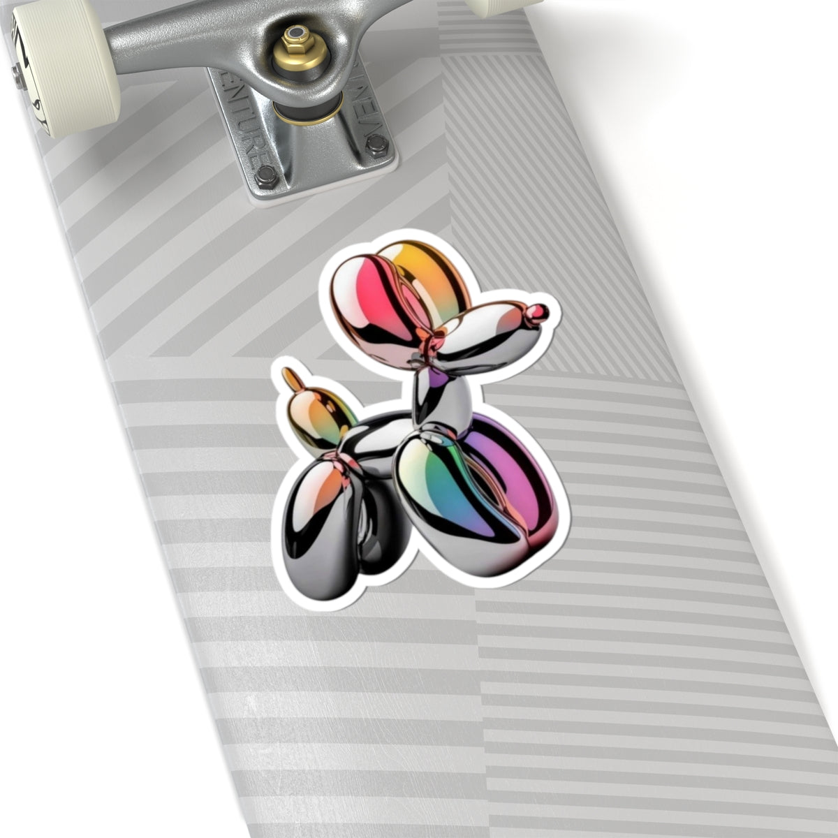 Balloon Dog Sticker — Iridescent Metallic Kiss-Cut Vinyl Decal