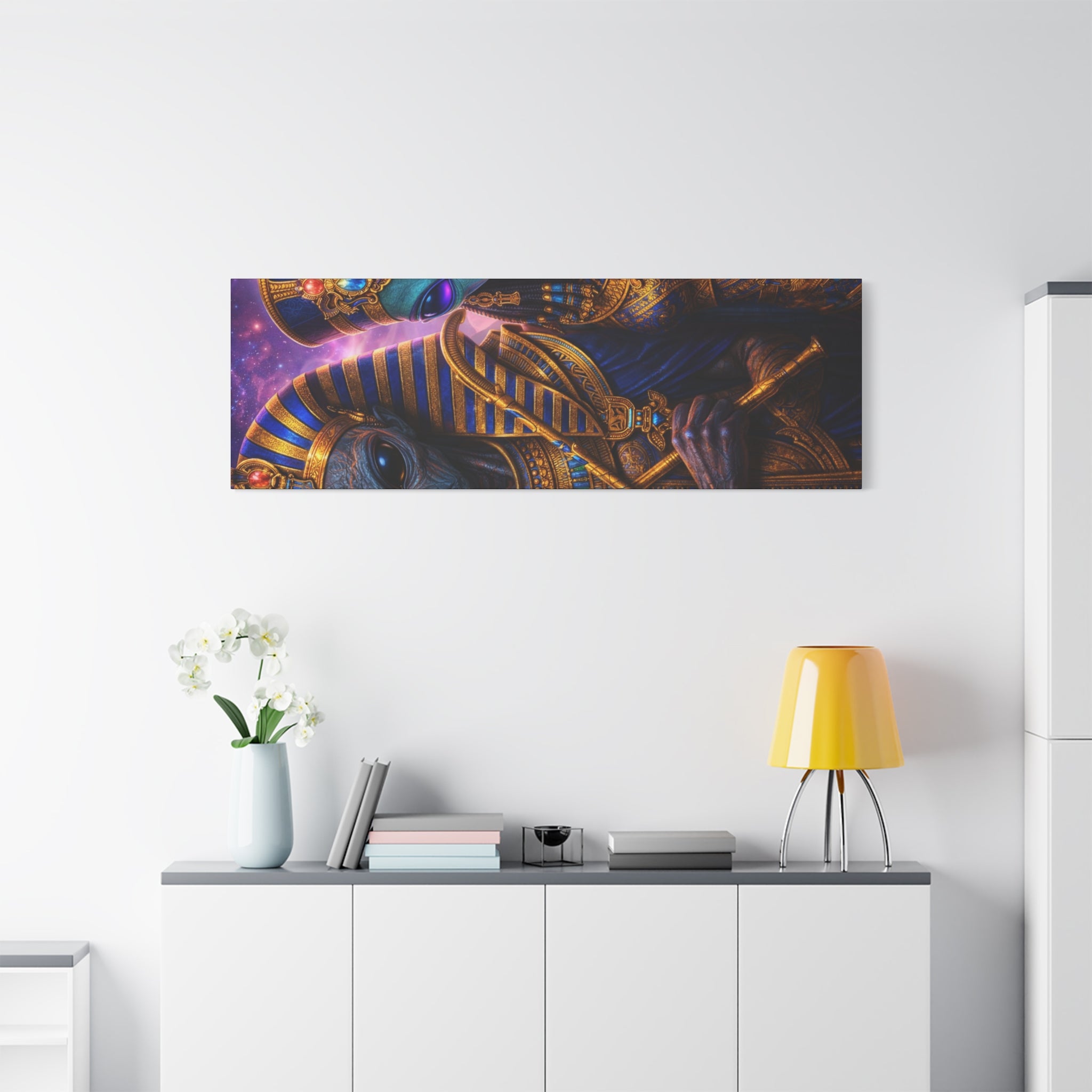 Alien Pharaoh Canvas Art - Matte Stretched Wall Decor