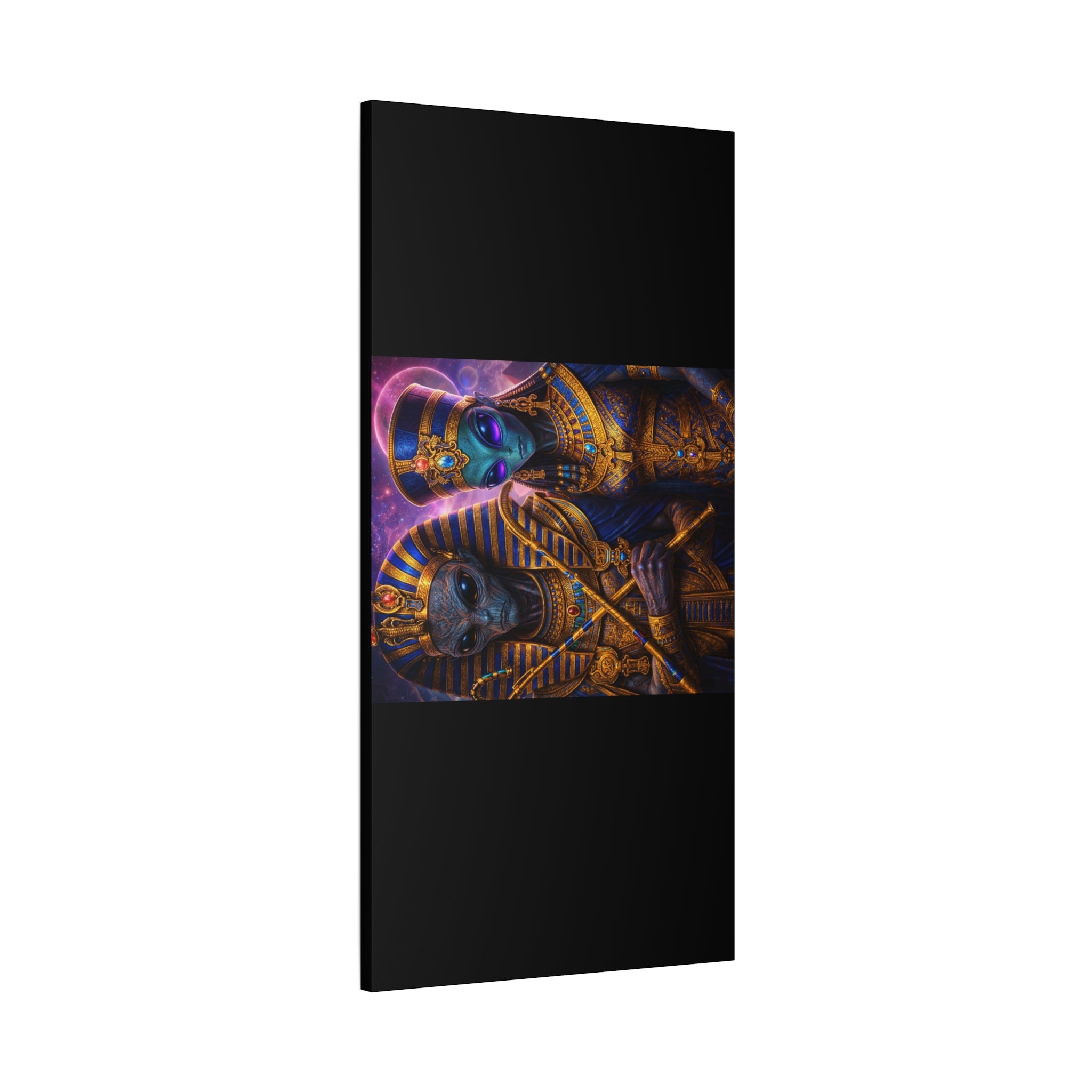Alien Pharaoh Canvas Art - Matte Stretched Wall Decor