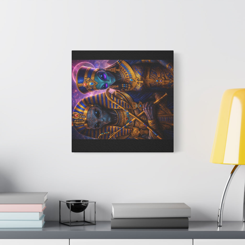 Alien Pharaoh Canvas Art - Matte Stretched Wall Decor