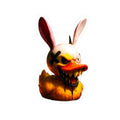 Creepy Bunny Duck Kiss-Cut Sticker — Horror Cartoon Laptop Decal