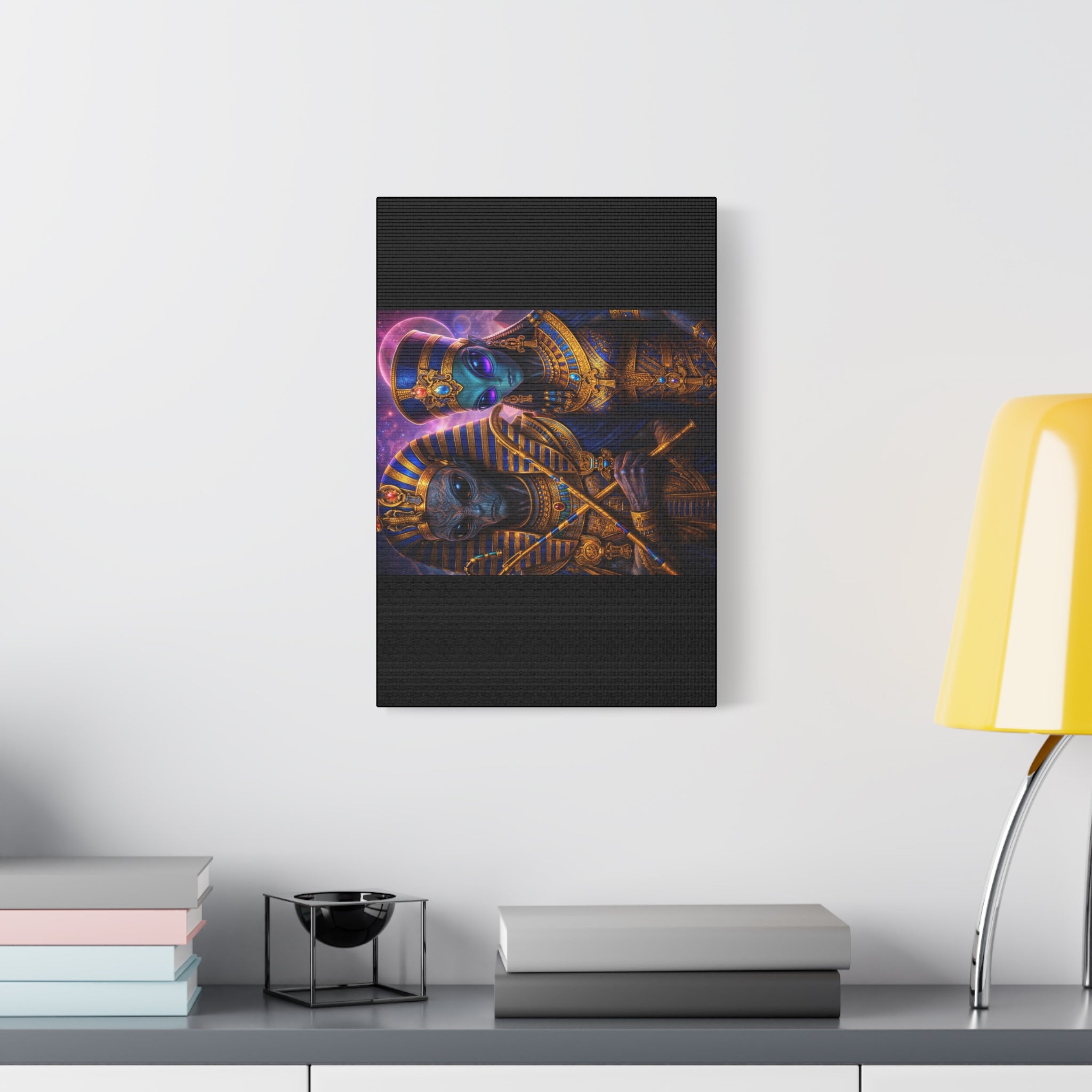 Alien Pharaoh Canvas Art - Matte Stretched Wall Decor