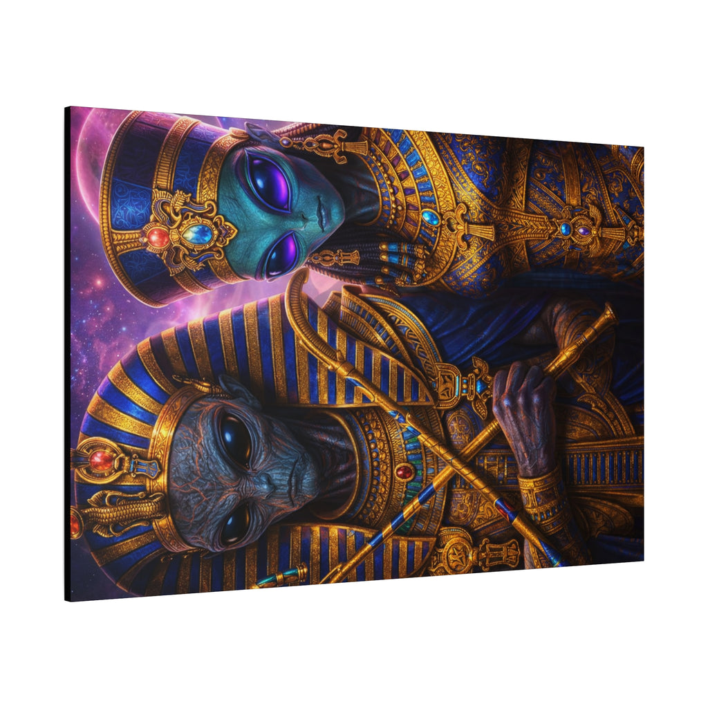 Alien Pharaoh Canvas Art - Matte Stretched Wall Decor