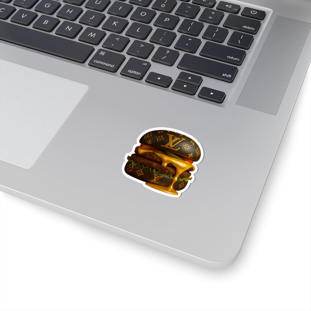 Luxury Burger Sticker — Designer-Inspired Kiss-Cut Decal