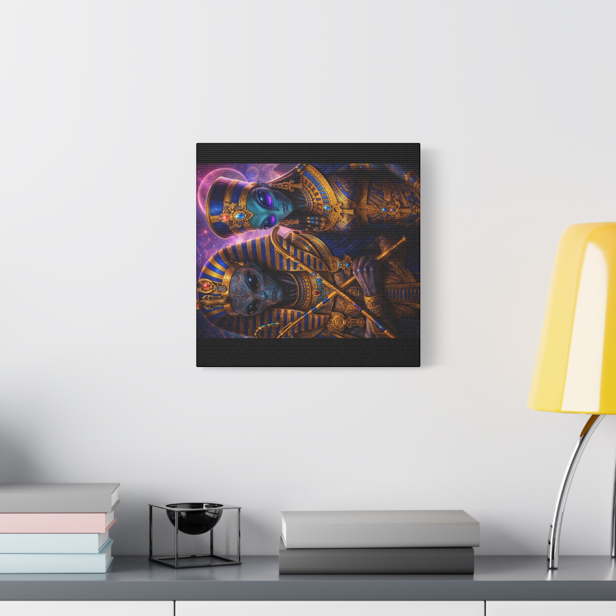 Alien Pharaoh Canvas Art - Matte Stretched Wall Decor