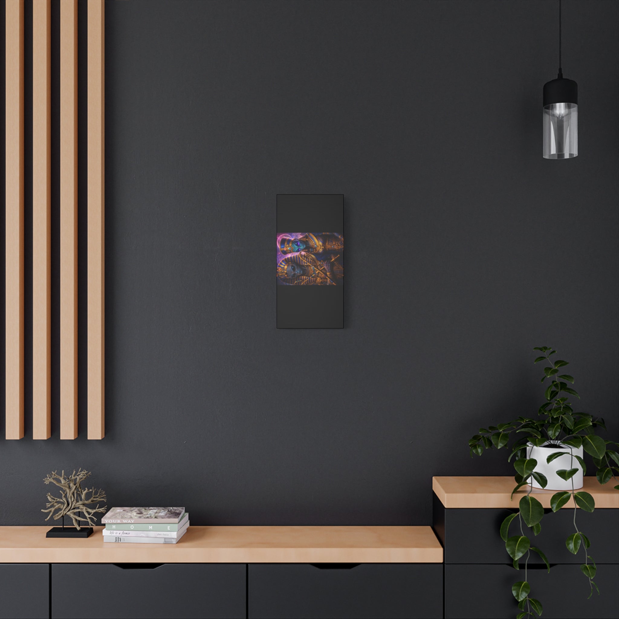 Alien Pharaoh Canvas Art - Matte Stretched Wall Decor