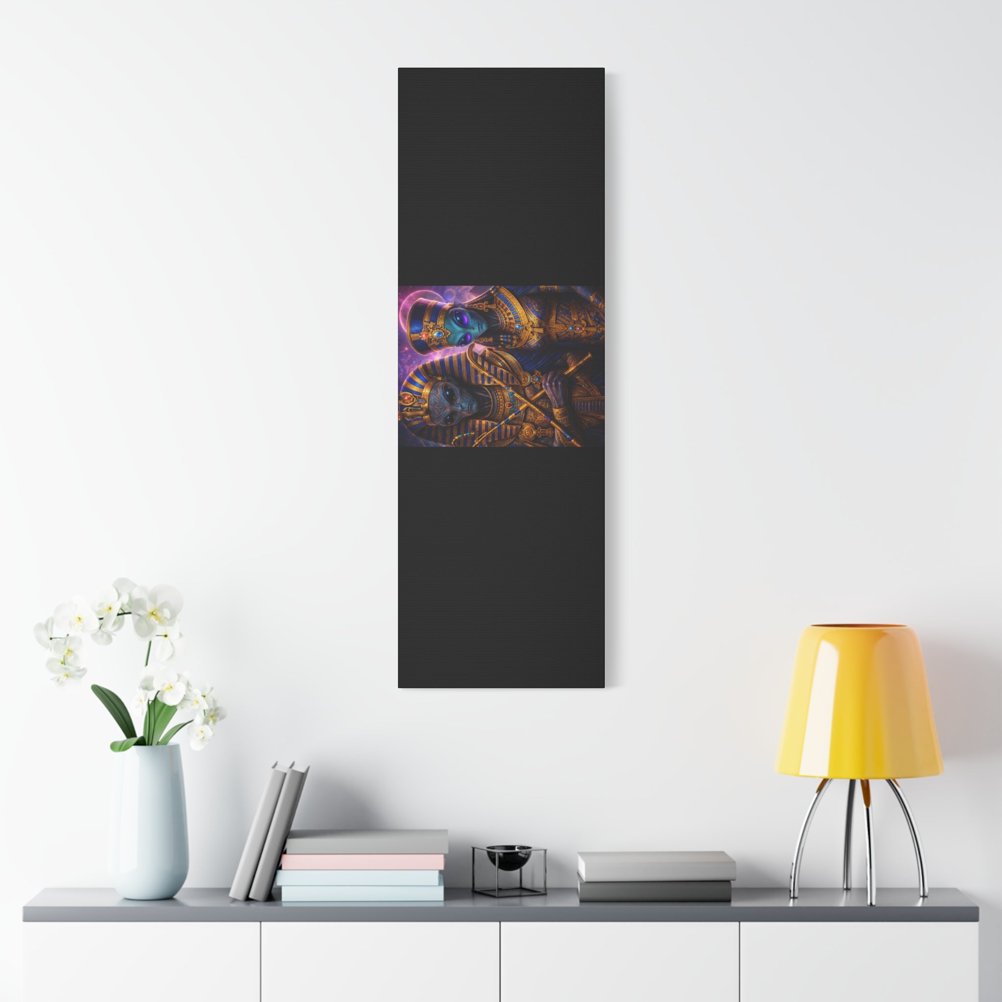 Alien Pharaoh Canvas Art - Matte Stretched Wall Decor