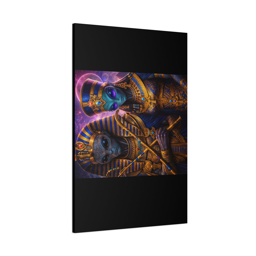 Alien Pharaoh Canvas Art - Matte Stretched Wall Decor