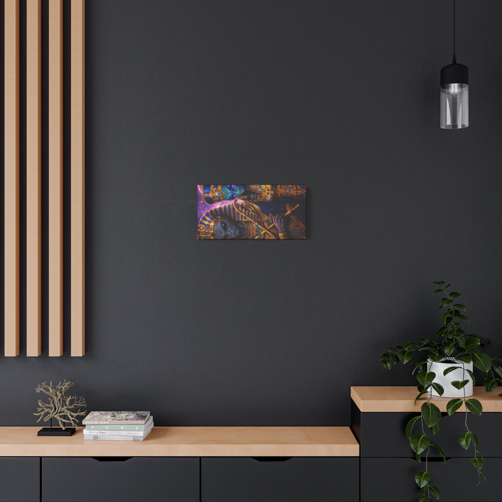 Alien Pharaoh Canvas Art - Matte Stretched Wall Decor