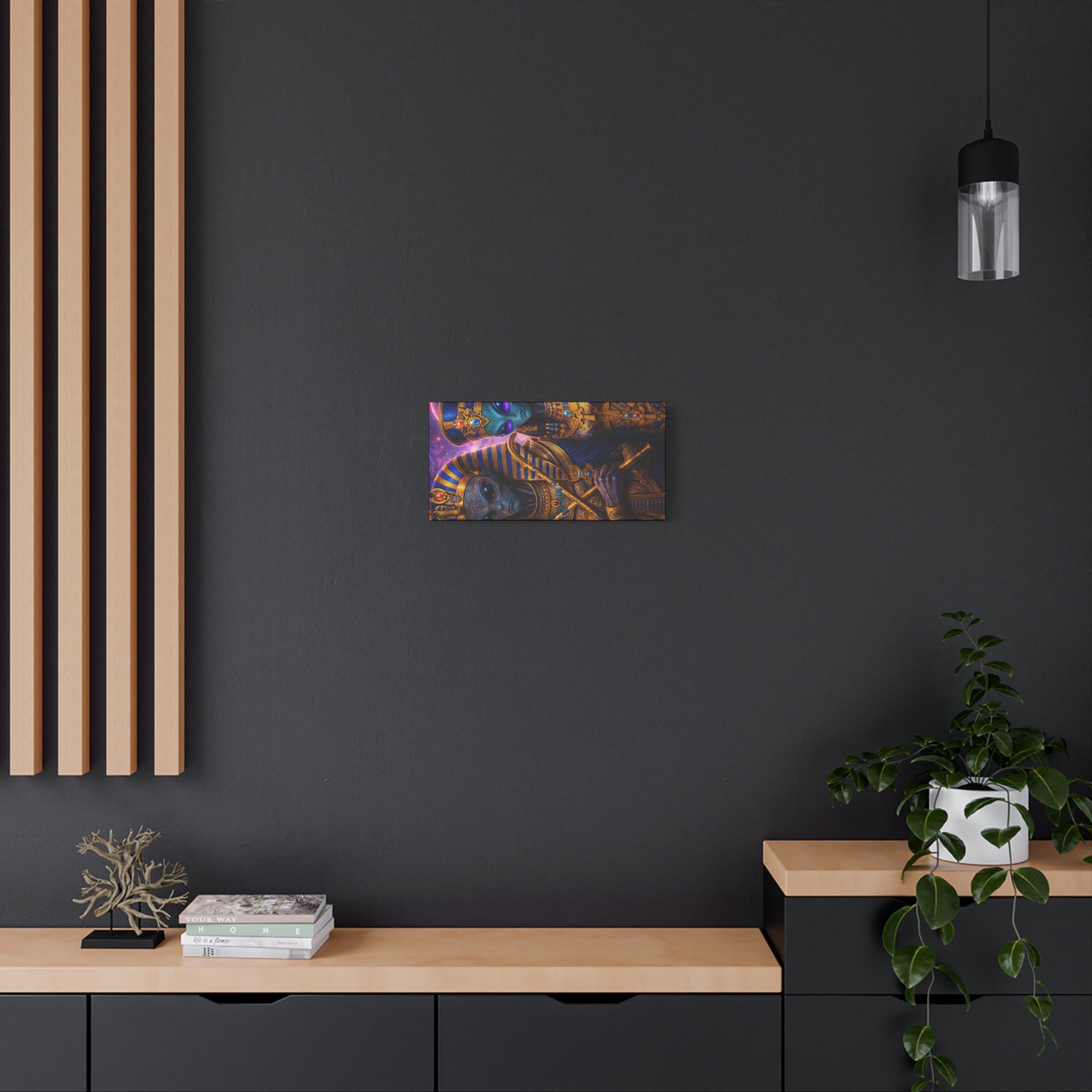 Alien Pharaoh Canvas Art - Matte Stretched Wall Decor