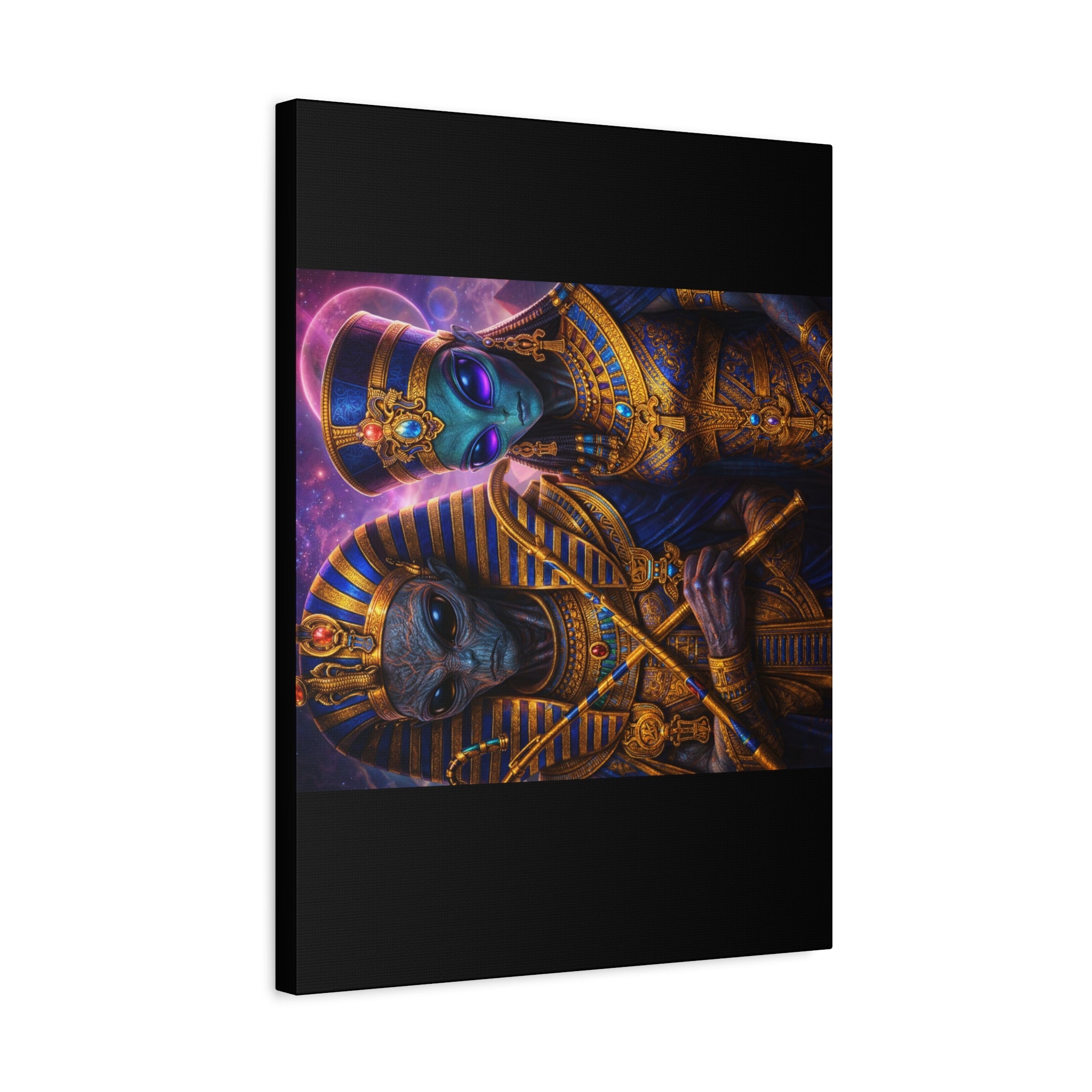 Alien Pharaoh Canvas Art - Matte Stretched Wall Decor