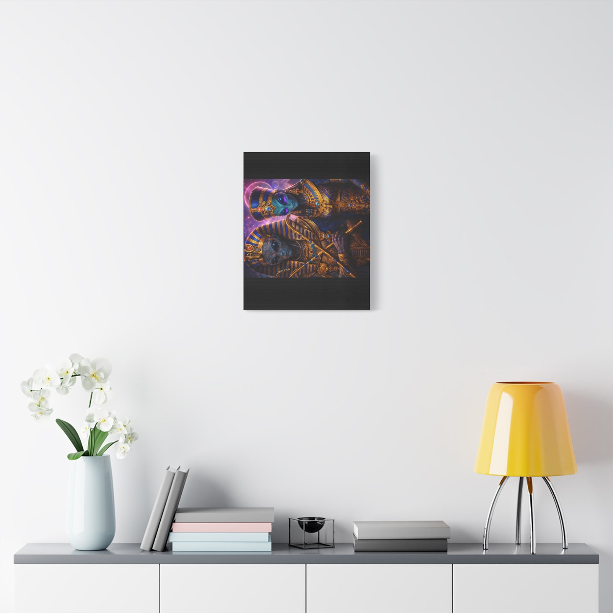 Alien Pharaoh Canvas Art - Matte Stretched Wall Decor