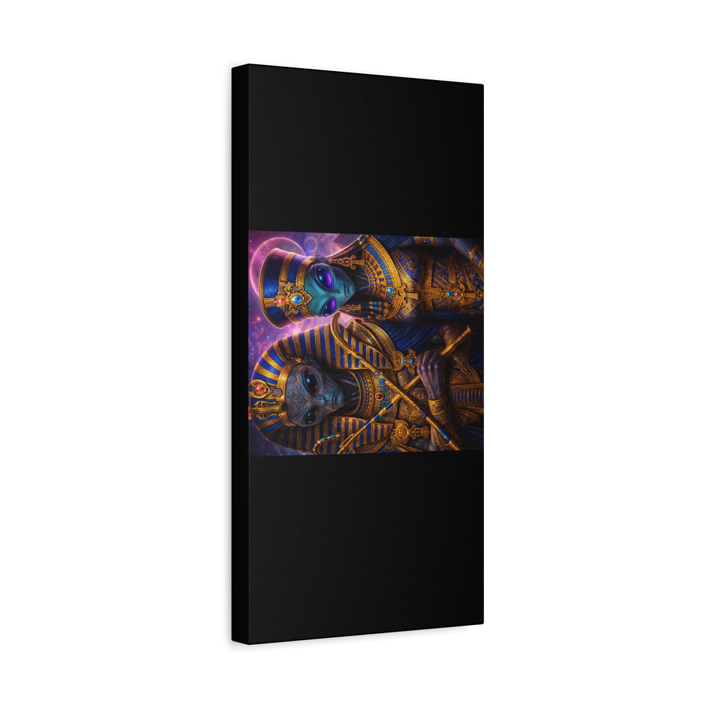 Alien Pharaoh Canvas Art - Matte Stretched Wall Decor