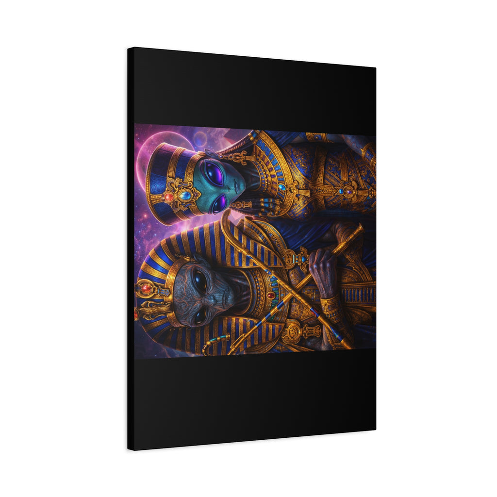 Alien Pharaoh Canvas Art - Matte Stretched Wall Decor
