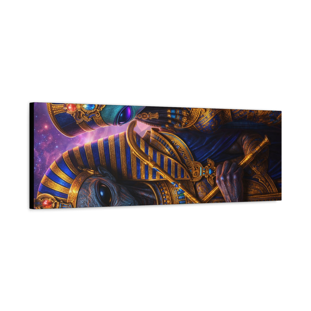 Alien Pharaoh Canvas Art - Matte Stretched Wall Decor