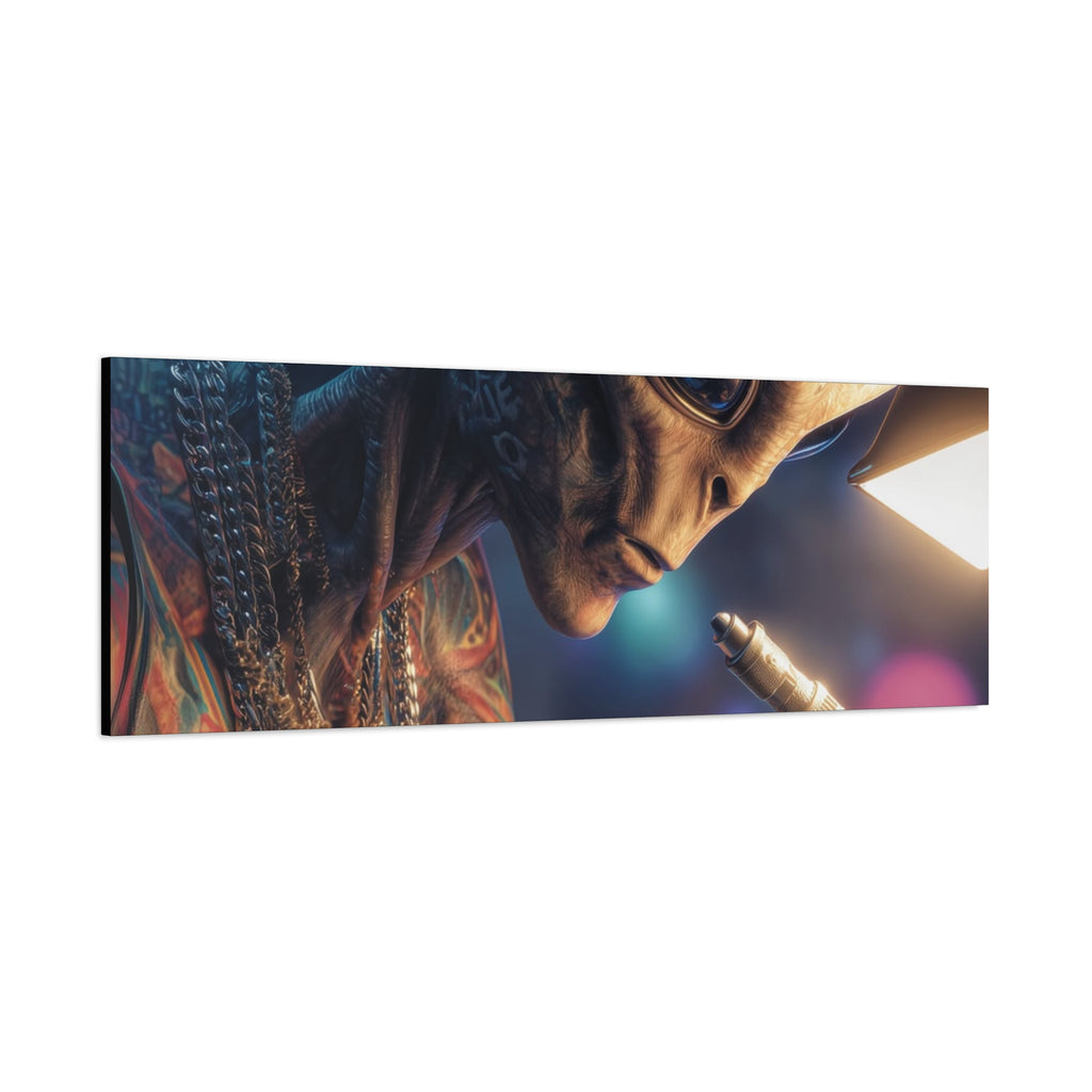 Alien Tattoo Artist Canvas Print — Matte Stretched Wall Art