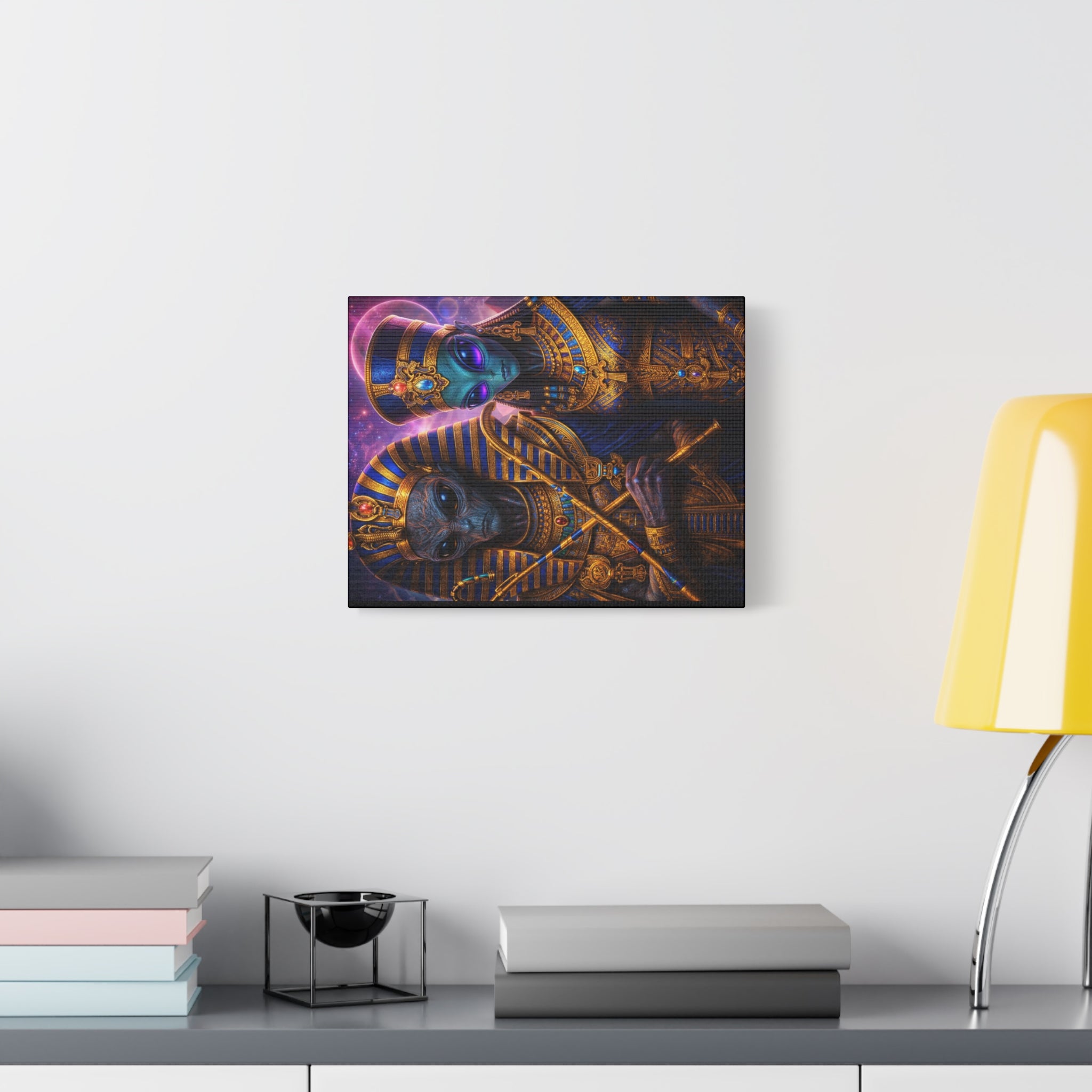 Alien Pharaoh Canvas Art - Matte Stretched Wall Decor