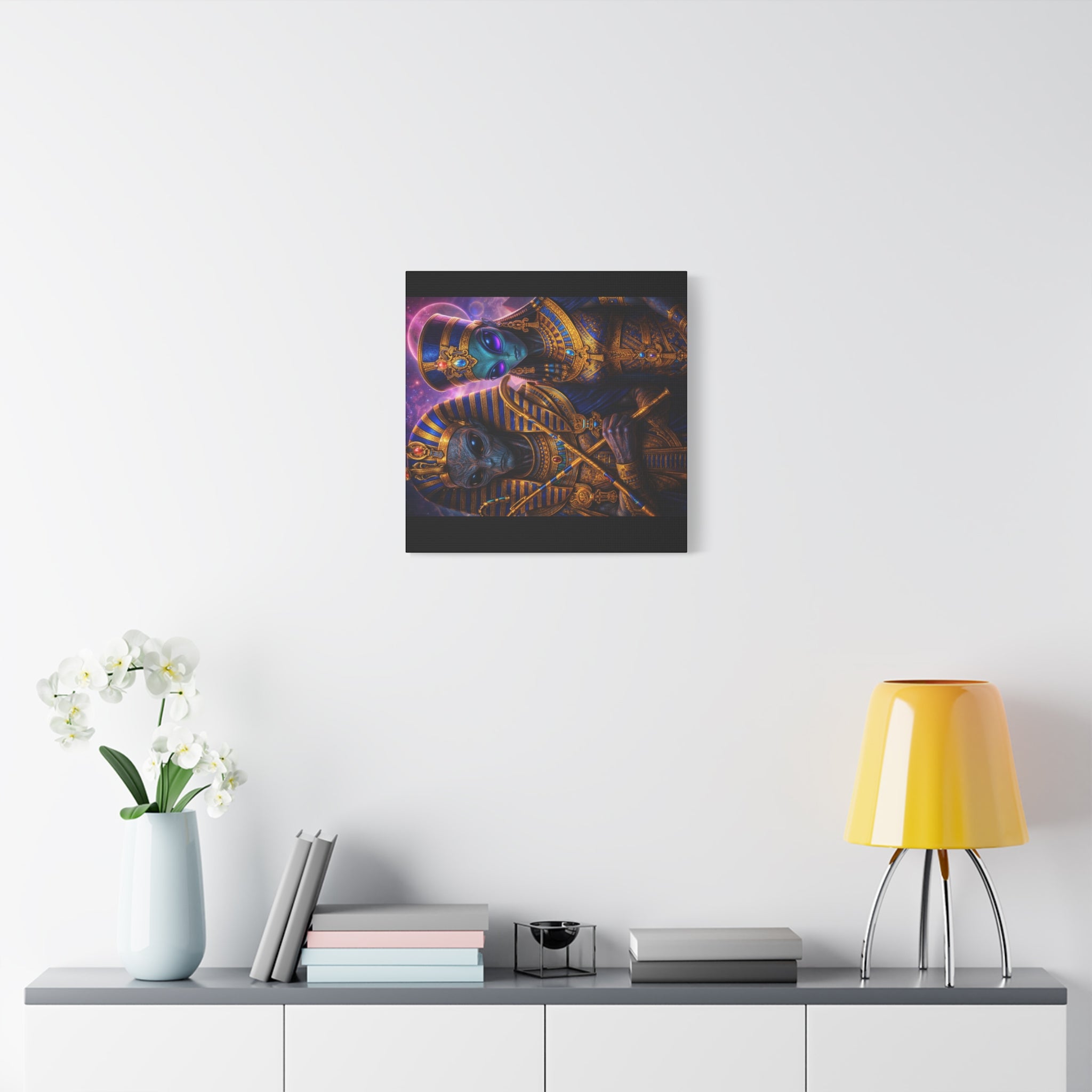 Alien Pharaoh Canvas Art - Matte Stretched Wall Decor