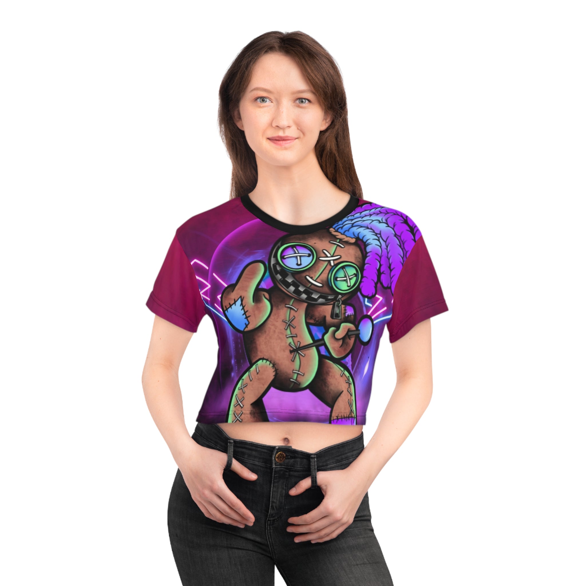 Voodoo Doll Neon Crop Tee