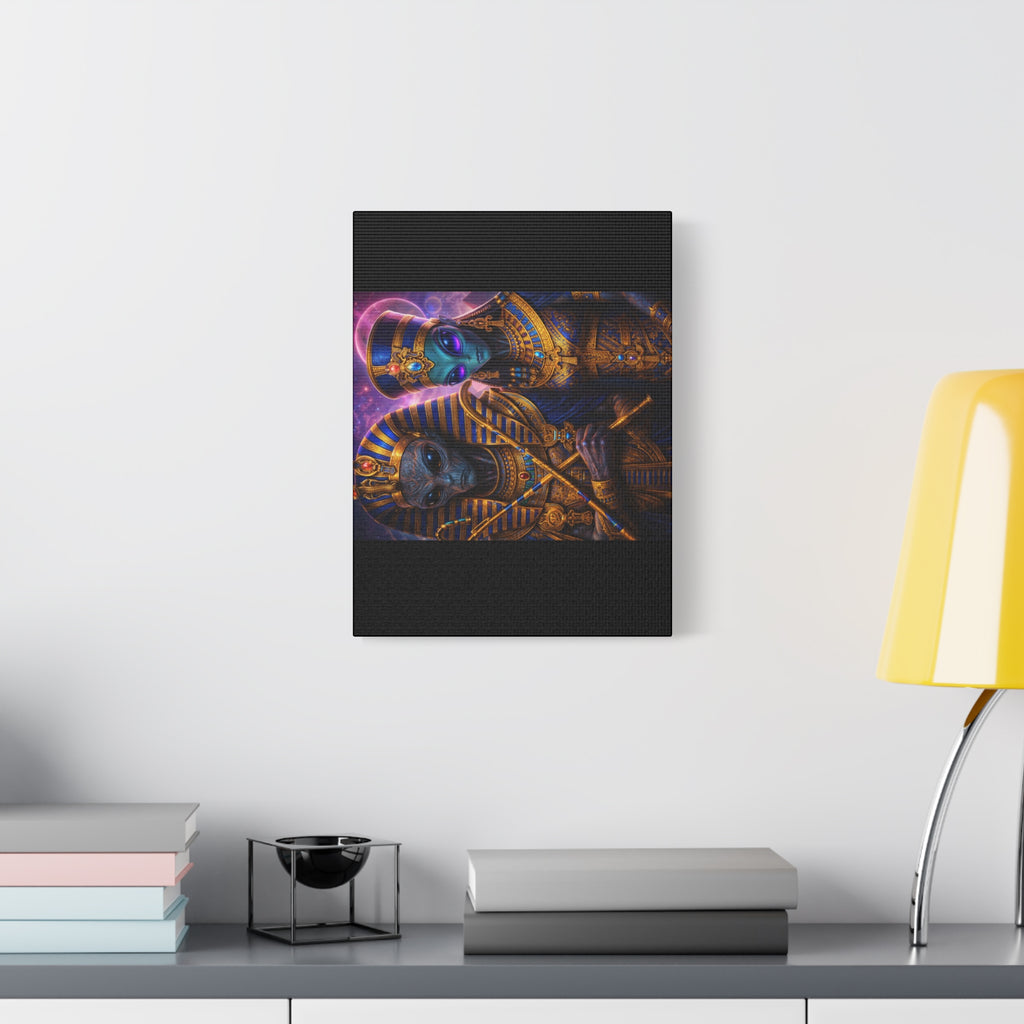 Alien Pharaoh Canvas Art - Matte Stretched Wall Decor