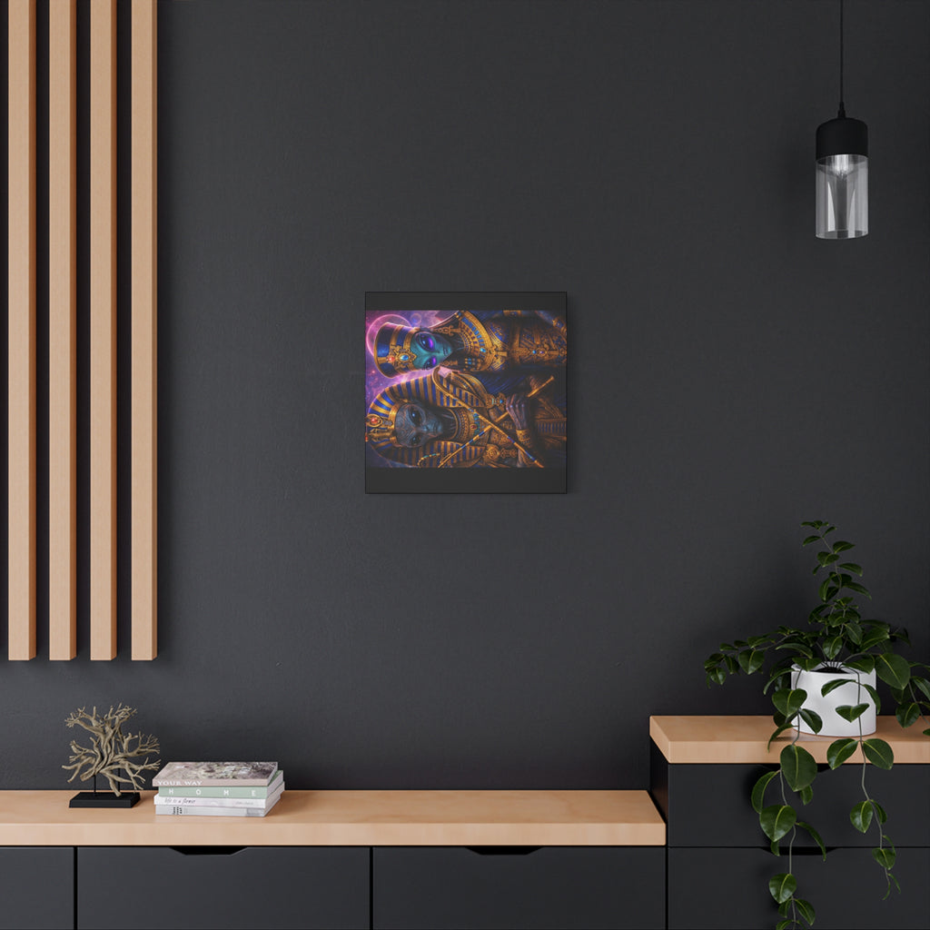 Alien Pharaoh Canvas Art - Matte Stretched Wall Decor