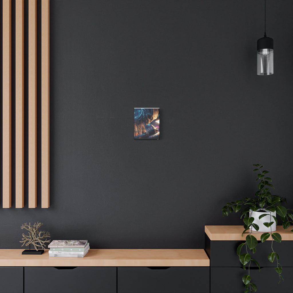 Alien Tattoo Artist Canvas Print — Matte Stretched Wall Art