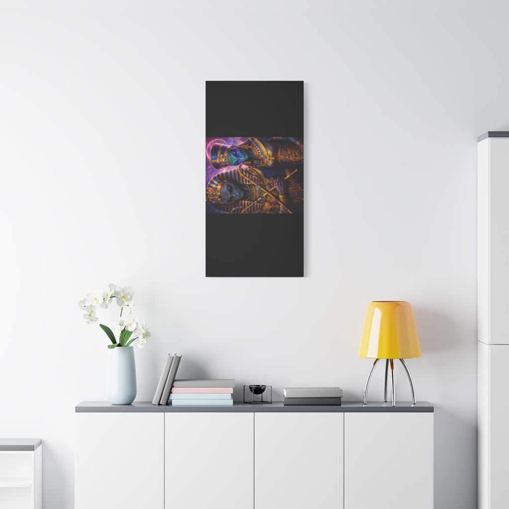 Alien Pharaoh Canvas Art - Matte Stretched Wall Decor