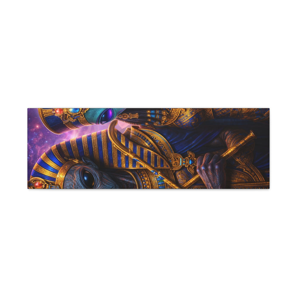 Alien Pharaoh Canvas Art - Matte Stretched Wall Decor