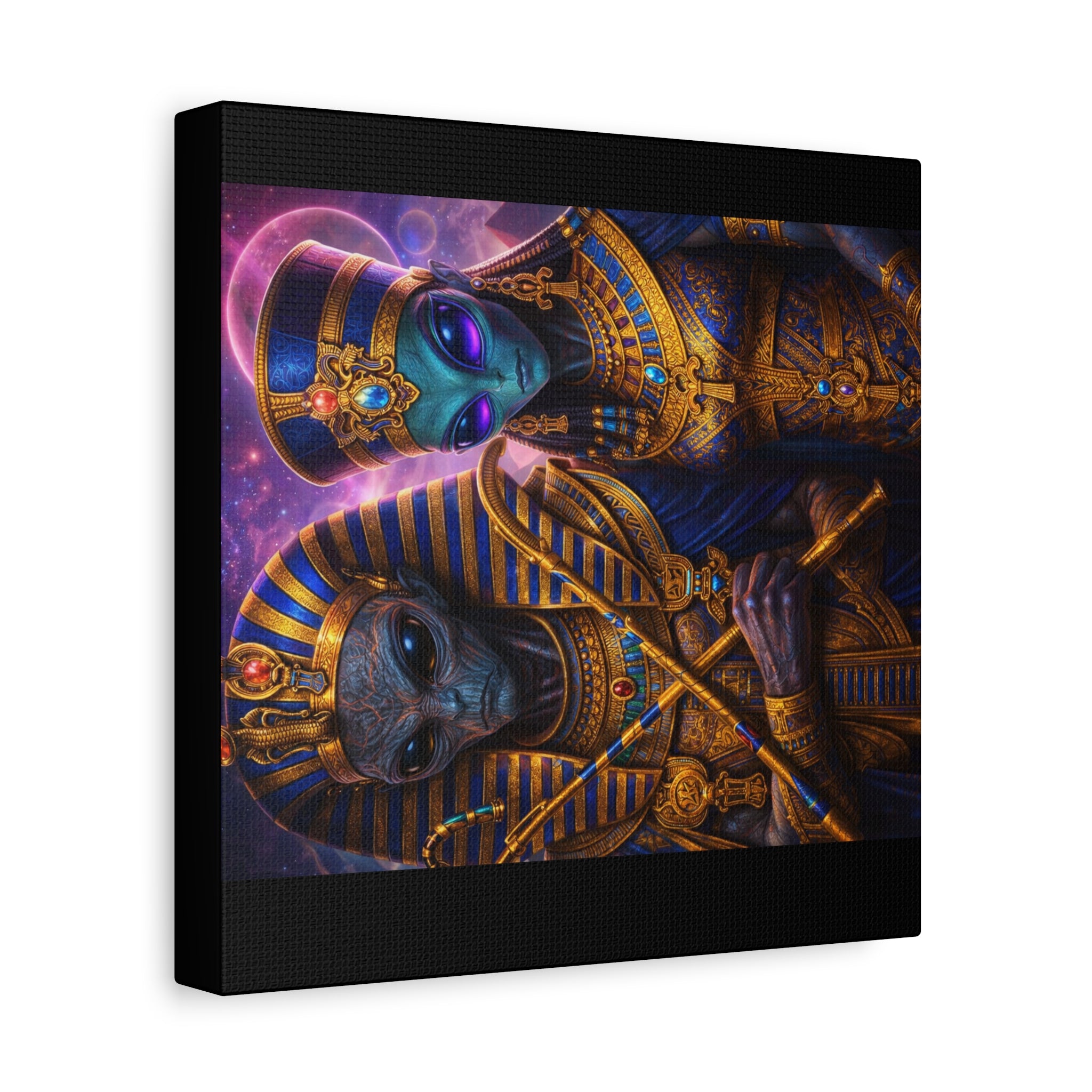 Alien Pharaoh Canvas Art - Matte Stretched Wall Decor
