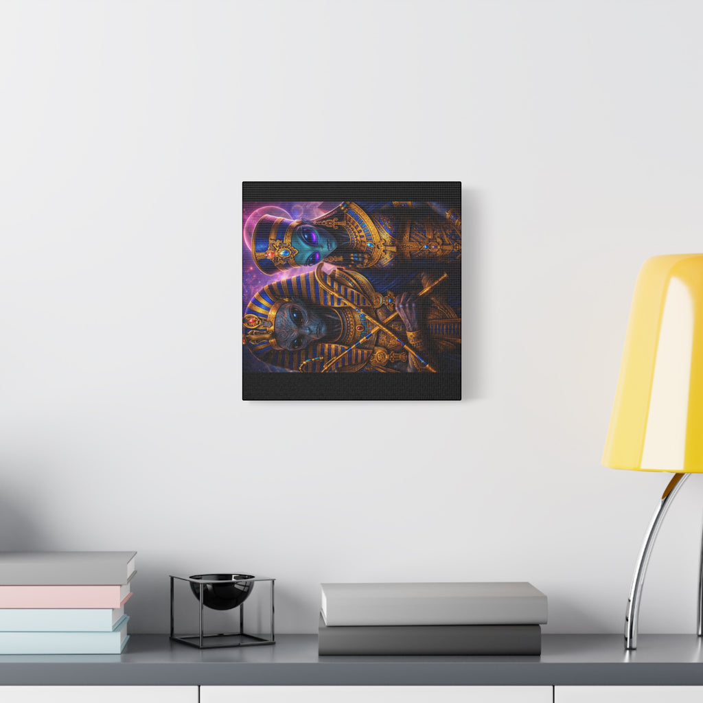 Alien Pharaoh Canvas Art - Matte Stretched Wall Decor