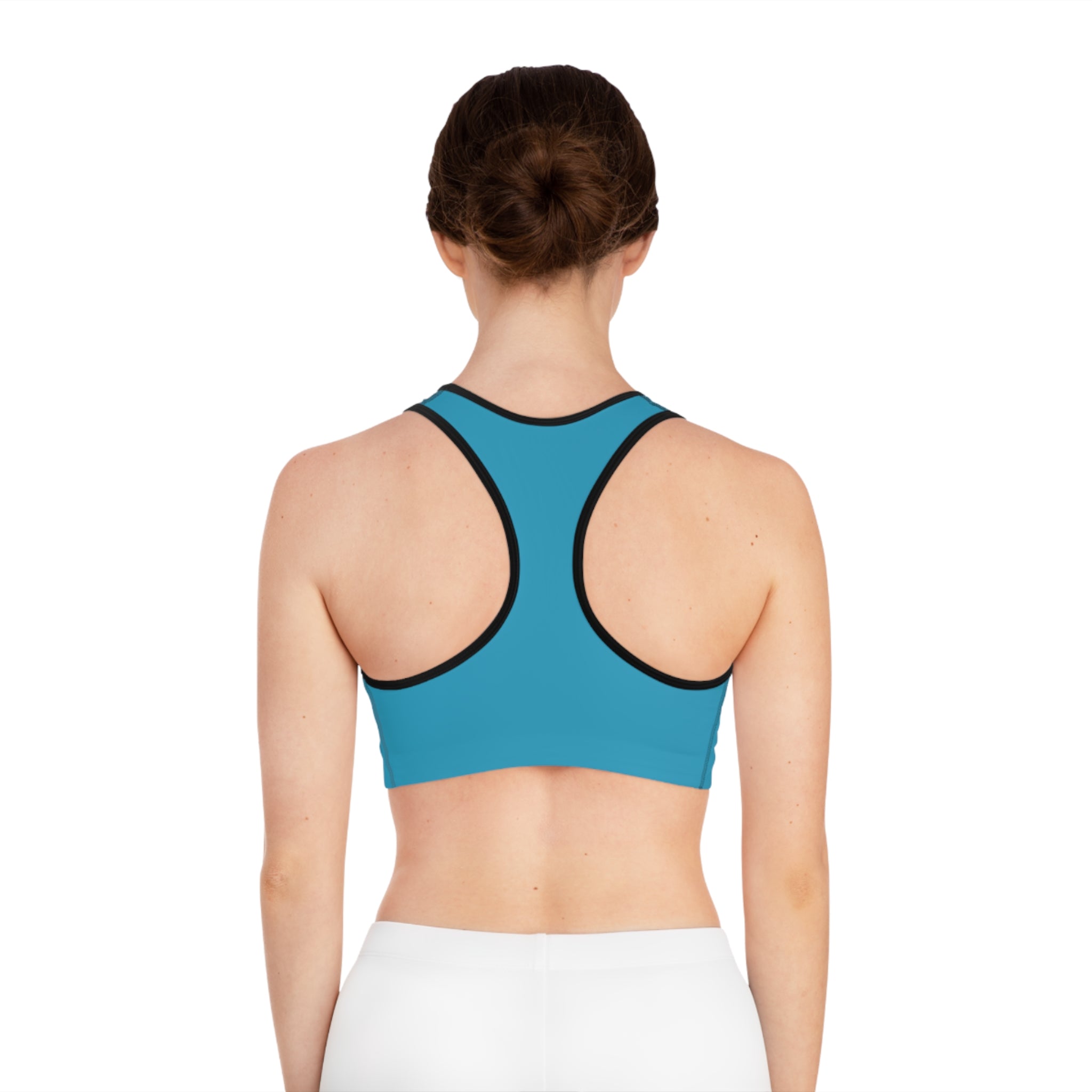 Some Scars Are Chosen Sports Bra — Blue and pink