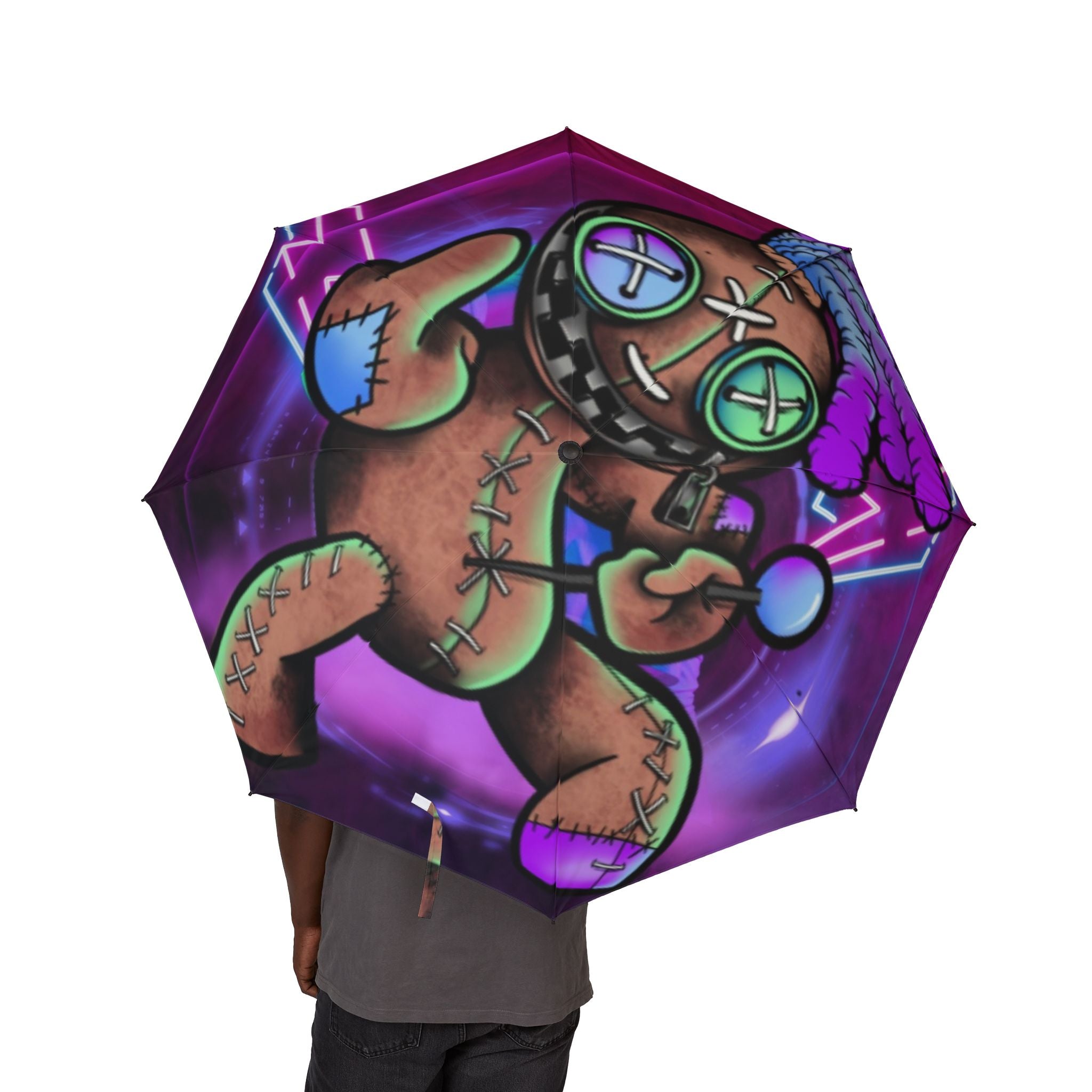 Voodoo Foldable Umbrella — Neon doll