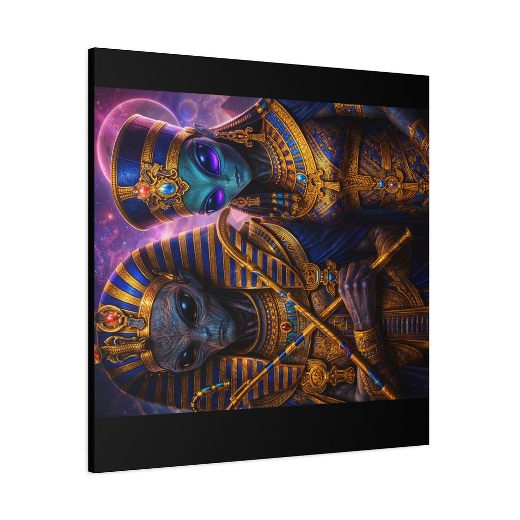 Alien Pharaoh Canvas Art - Matte Stretched Wall Decor