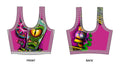 Pink SIMPSONS Alien Monster Sports Bra — Cute Cartoon Creature Activewear
